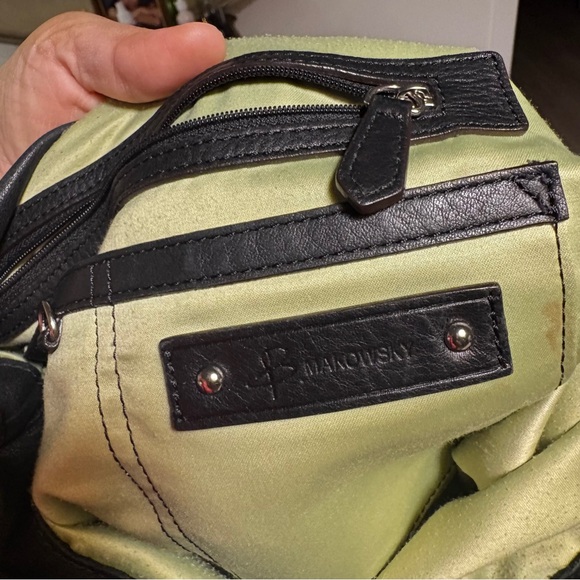 B.MKOWSKY  Black Lambskin Leather Shoulder Bag - Picture 8 of 16